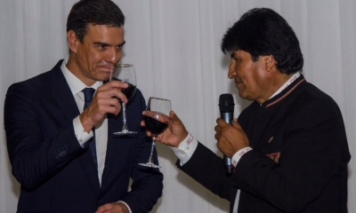 Pedro Sánchez y Evo Morales/Foto. ABI