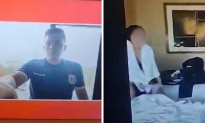 El momento fue grabado y se hizo viral