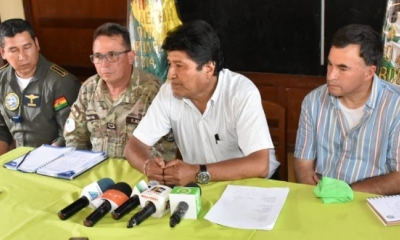 Evo Morales brindó una conferencia de prensa/Foto. ABI