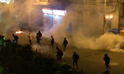 Se registro un violento enfrentamiento en las calles de La Paz