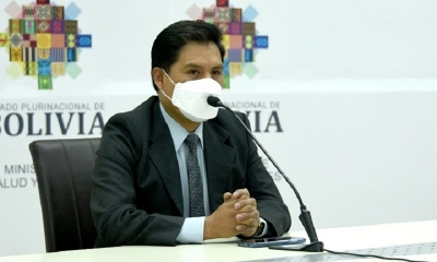 El ministro de Salud, Jeyson Auza, este lunes.