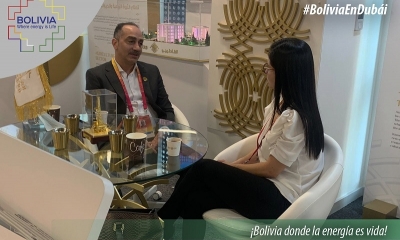 El pabellón de Bolivia en la Expo Dubai, que se realiza en los Emiratos Árabes Unidos