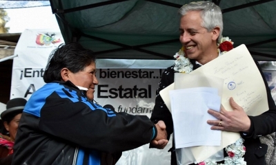 El presidente del Estado en ejercicio, Álvaro García Linera