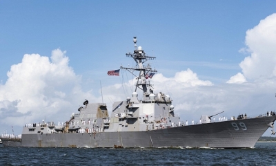 El destructor de misiles guiados USS Farragut.