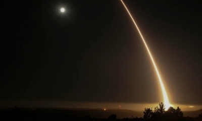 La tripulación observó el momento en el que el misil reentraba en le atmósfera (AFP)