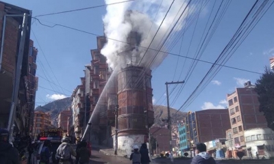 El edificio afectado. | Radio Yungas.