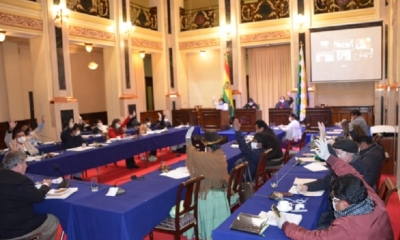 La sesión de la Cámara de Senadores en la que aprobó la norma.