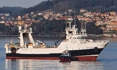El barco Vila de Pitanxo de Marín.