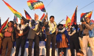 El MAS festeja su triunfo en El Alto