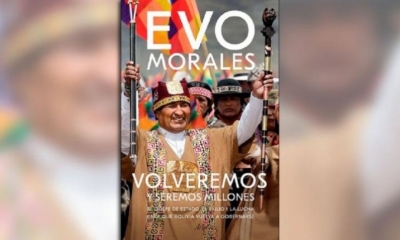 Tapa del libro de Evo Morales. Infobae