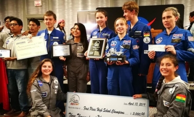 El equipo boliviano en la NASA/Foto. RRSS