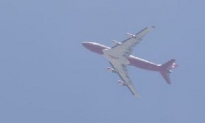 El Supertanker sobrevuela el lugar de desastre/Foto. Captura de pantalla 