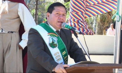 Discurso del alcalde Ramiro Vallejos. 