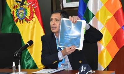 Director ejecutivo de la Dirección General de Aeronáutica Civil (DGAC), Celier Arispe.