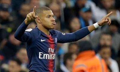 El futbolista del PSG Kylian Mbappé. Marsella, Francia, 28 de octubre de 2018.