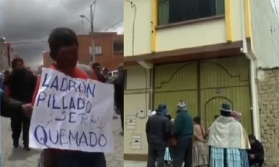 Los vecinos lograron atrapar a uno de los antisociales/Foto. Captura de pantalla
