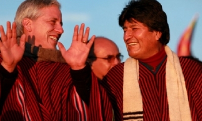 Evo Morales y  Álvaro García/Foto. Archivo 