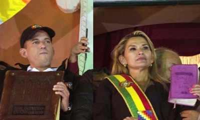 Foto / Archivo : Luis Fernando Camacho y Jeanine Áñez.