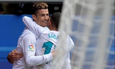 Cristiano celebrando uno de sus goles. Foto: Reuters