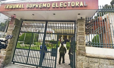 Frontis del Tribunal Supremo Electoral. 