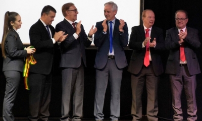 El vicepresidente con los empresarios cruceños/Foto. Vicepresidencia