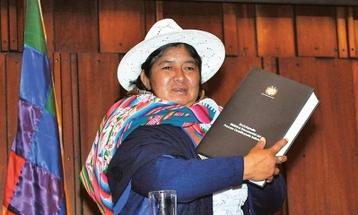 Silvia Lazarte, expresidenta de la Asamblea Constituyente.