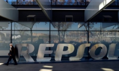 Una imagen de la sede central de Repsol tomada el 16 de diciembre de 2014 en Madrid