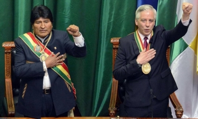 Evo Morales y Álvaro García Linera. 