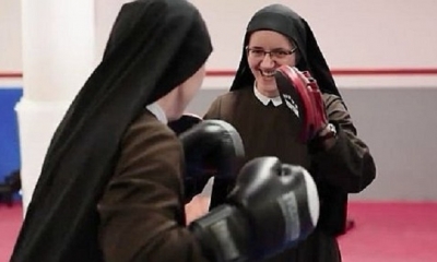 Monjas Practicando boxeo. Foto: Ojo.pe