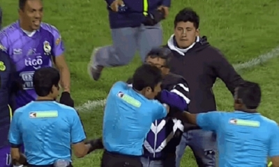 El momento de la agresión de Gutiérrez a Jordán. Foto: Captura TV