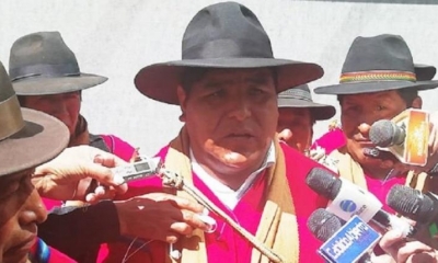 El ejecutivo provincial de los Ponchos Rojos, Freddy Huanca. |