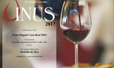 Diploma VINOS GRAN SINGANI/Foto. Kreab