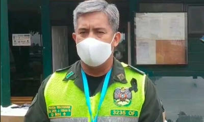 El comandante departamental de la Policía de Santa Cruz, coronel Enrique Terán