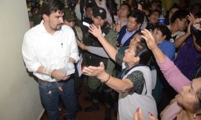 José Maria Leyes, fue acompañado por comerciantes/Foto. RRSS