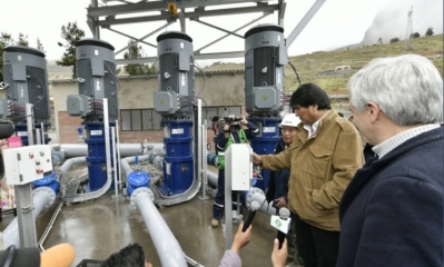  Ese proyecto cosiste en el bombeo de agua desde el río Unduavi, en la comunidad de Pongo de los Yungas de La Paz