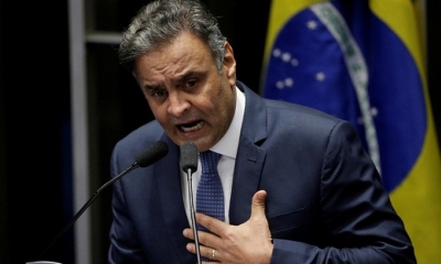 El senador Aecio Neves en el Tribunal Supremo Federal