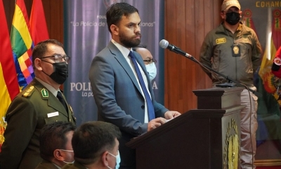 El ministro de Gobierno, Eduardo Del Castillo. 