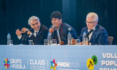 Evo Morales en Argentina.