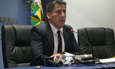 Javier Zavaleta, ministro de Defensa. Foto: ABI