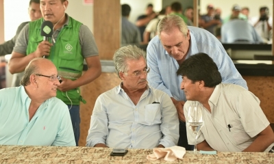 El presidente Evo Morales ofrece una conferencia de prensa luego de reunirse con empresarios cruceños
