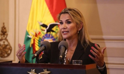 La presidenta Jeanine Áñez 