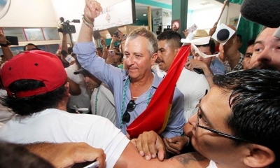 El exlíder cívico Branko Marinkovic, ayer en Santa Cruz. | El Deber
