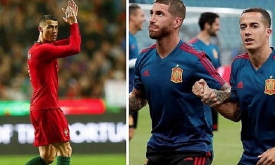 Cristiano Ronaldo de Portugal y Sergio Ramos de España. Foto: Ojo.pe