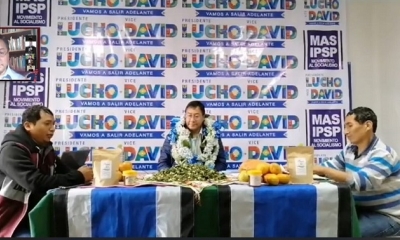 El candidato presidencial del Movimiento Al Socialismo (MAS), Luis Arce