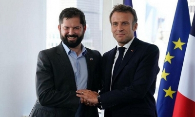 Gabriel Boric y Emmanuel Macron