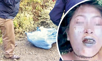 Una mujer de unos 25 años no identificada, fue violada, ahorcada con sus trenzas y metida en una bolsa de plástico