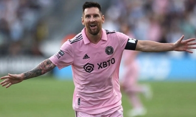Lionel Messi anotó en cada uno de los partidos que jugó con Inter Miami | Fuente: AFP