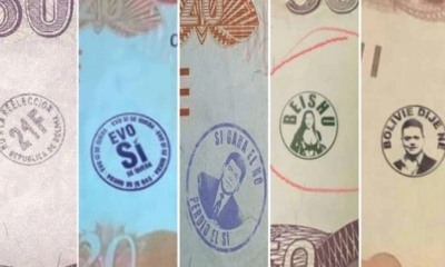 Algunos de los billetes sellados. Foto: ANF