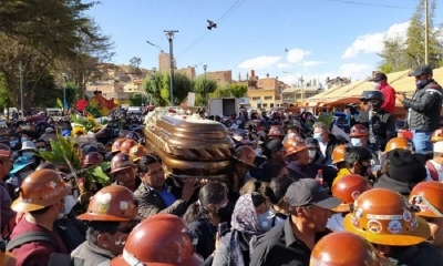 Sepelio Orlando Gutiérrez en la ciudad de Oruro