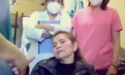Añez, en una audiencia. / Foto: Captura de video..
